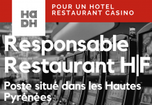 Opportunité Hautes-Pyrénées | Responsable restaurant Hôtel Restaurant Casino