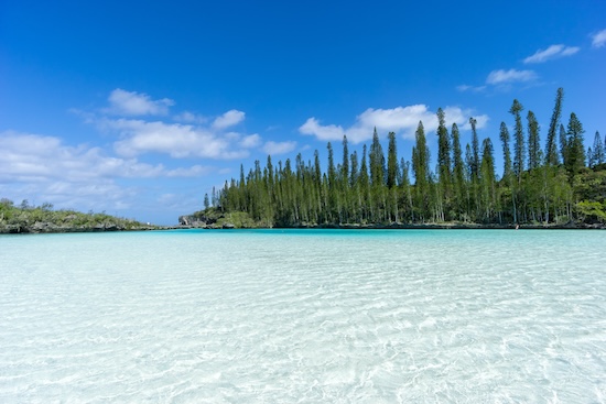 beautiful seascape of natural swimming pool of Oro Bay, Isle of Pines, New Caledonia @ credit Depositphotos