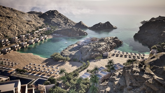 @ credit Anantara Resort - Bandar Al Khairan - Muscat Oman - Aerial rendering