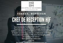 Opportunité, Vannes, Bretagne | Chef de réception H•F, Hôtel 4* CHEF RECEPTION VANNES1