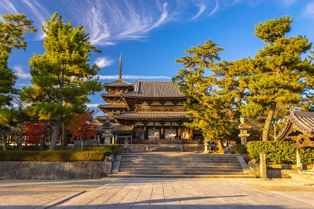 Temple Horyu-ji à Nara, Japon