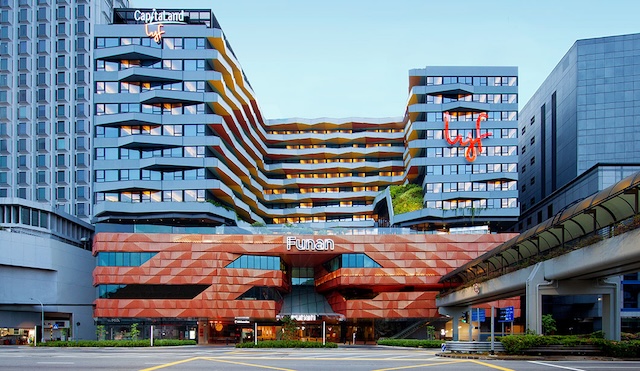 Façade of lyf Funan Singapore