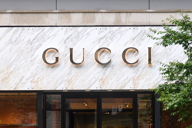 Gucci fashion company sign
