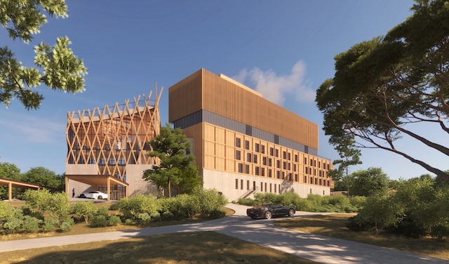 Vue de la façade de l'hotel Crédit Photo - AW2