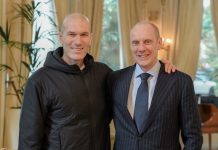 Com’, Italie | Zinédine Zidane ambassadeur du Palace Merano Zinedine Zidane et Stefano Plotegher CEO, Palace Merano ©hmc