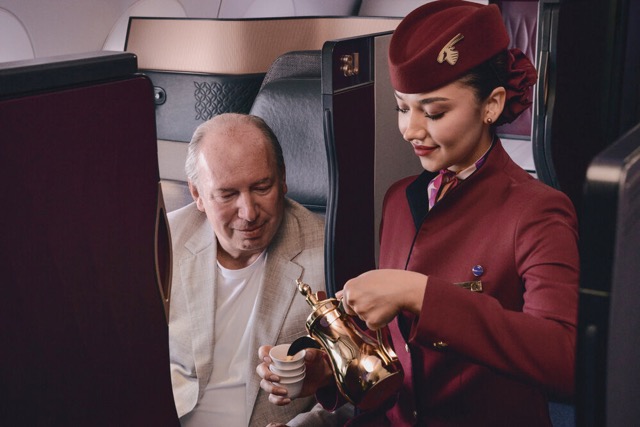 Hans Zimmer à bord @ credit Qatar Airways