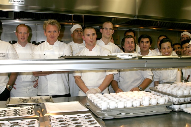 Gordon Ramsay and his staff prepare for the opening of the resturant 