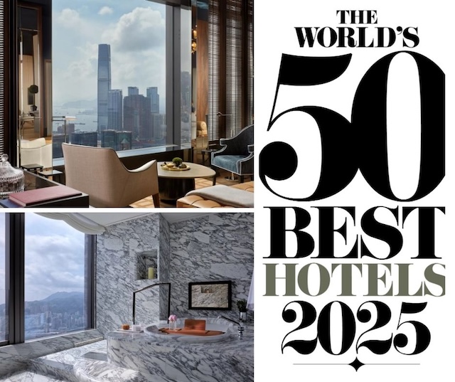 @ credits The List & Rosewood Hong Kong @ creditsThe World's 50 Best Hotels 2025 Logo & Rosewood HOng Kong