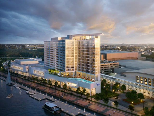 Signia-by-Hilton-Savannah_Aerial-View_Savannah-Convention-Center