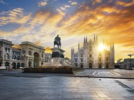 Duomo at sunrise, Milan, Europe @ credit Depositphotos.com