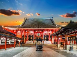 Senso-ji Temple (Asakusa Kannon) in Tokyo, Japan @ credit Depositphotos.com