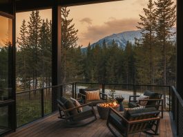 One&Only Moonlight Basin, Private Home Terrace @ credit One & Only