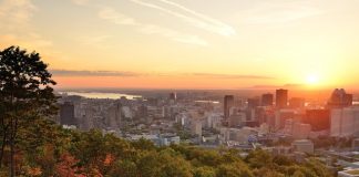 Québec | Le Courtyard by Marriott Montréal Centre-ville placé sur la liste noire de l’OQLF* : subventions ou contrats avec l’Etat suspendus Coucher du soleil sur Montréal @ credit Depositphotos.com