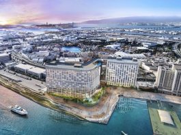 Rendu du projet hôtelier regroupant trois marques @ credit IHG